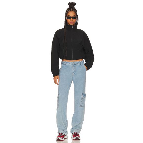 Superdown‎ Amanda Cargo Jeans Blue High Rise Pockets Straight Leg Sz 27 - Picture 4 of 11